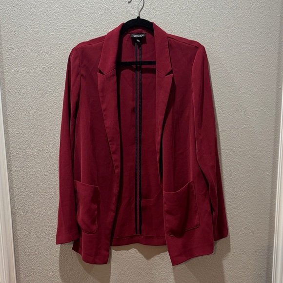 Topshop Jackets & Blazers - ❤️ Topshop Deep Red Women’s Blazer – Size 10 ❤️